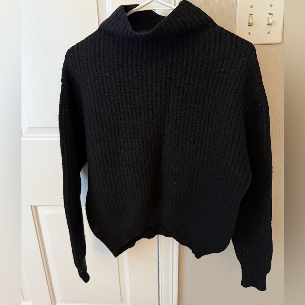 Wilfred Black Cowl Neck Sweater